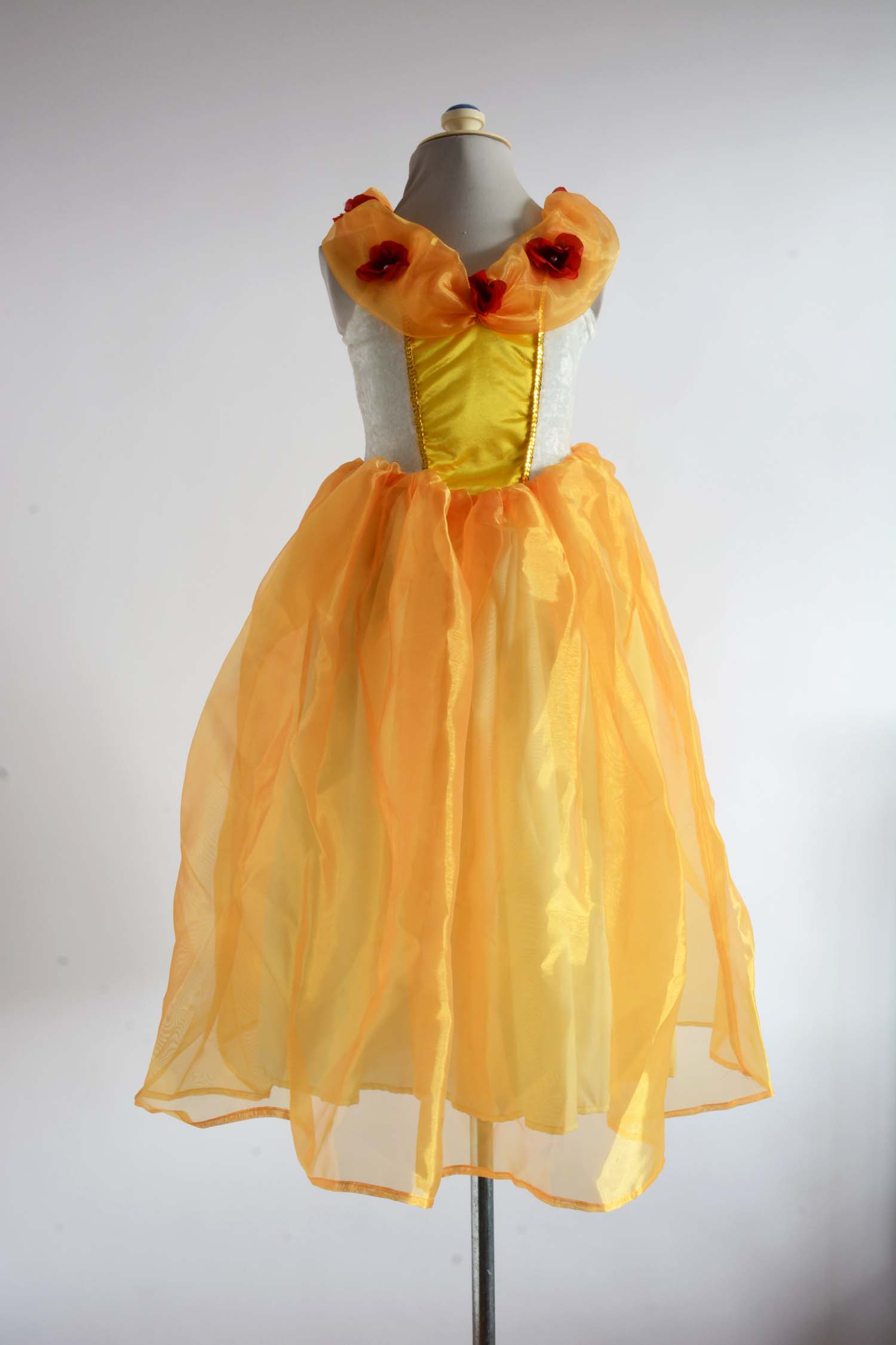 Princess Dress, Beauty and Beast Dress, Belle Dress, Yellow and Gold p